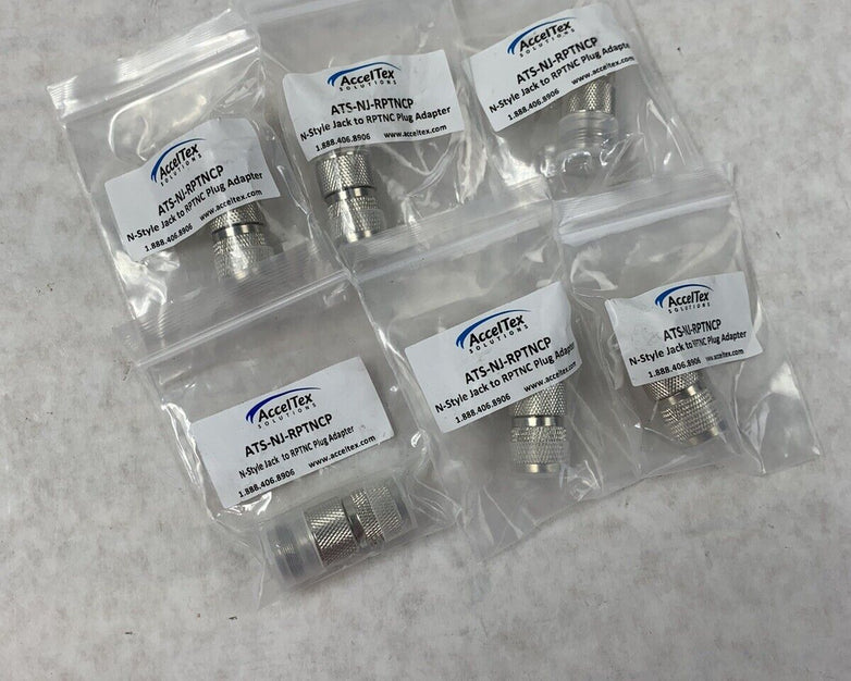 Lot of 6 AccelTex N-Style Bulkhead Jack to Plug Arrestor ATS-NJ-RTPNCP