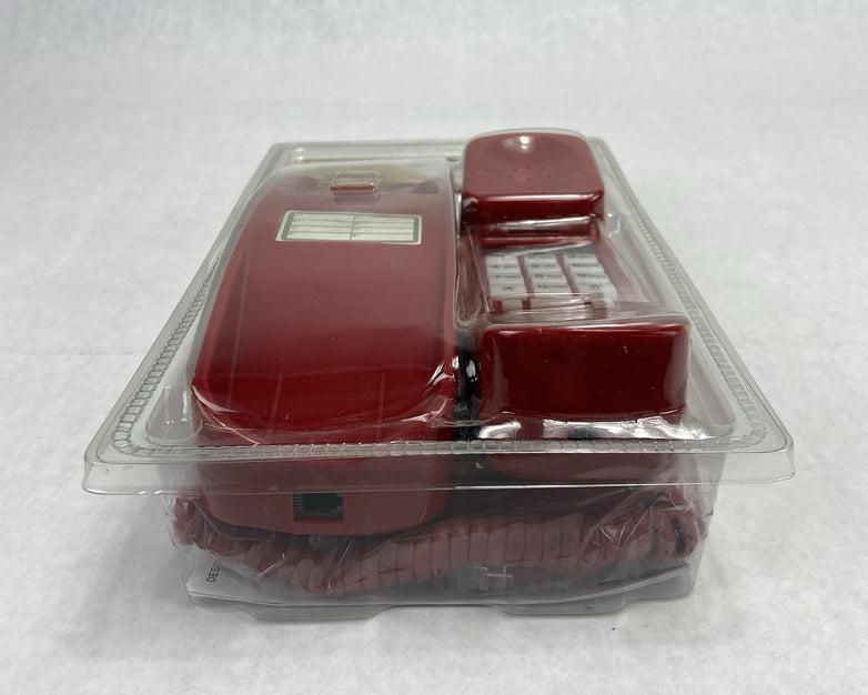 Trimline GE Red Corded Telephone Model 5303 Wall Mount Retro Style New In Box
