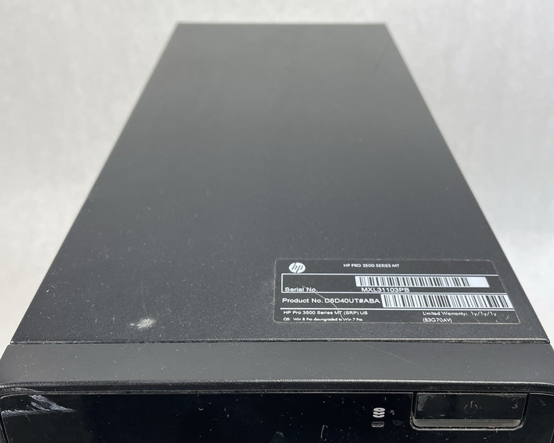 HP Pro 3500 Series MT Pentium G870 3.10 GHz 4 GB RAM DVDRW No HDD No OS