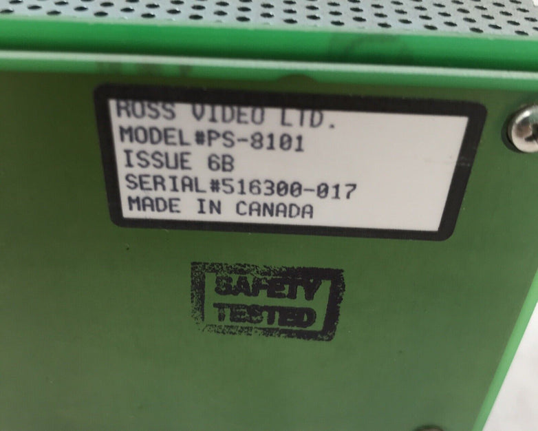 Lot of 2 Ross Video PS-8101 Power Supply 810-115-03 8101-001-06