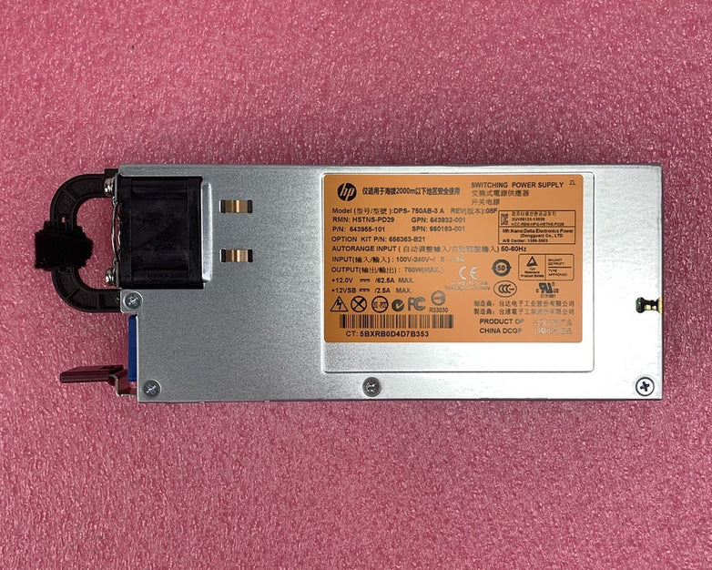 HP DPS-750AB-3 A HSTNS-PD29 750W Switching Power Supply (Lot of 2)