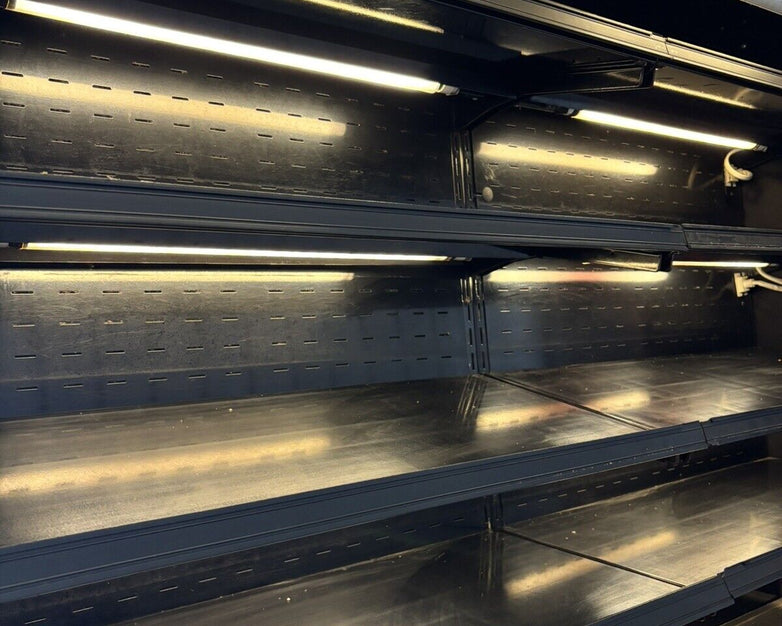 Federal Industries RSSM678R-3 Black 71" Self Serve Four Shelf Air Curtain Powers
