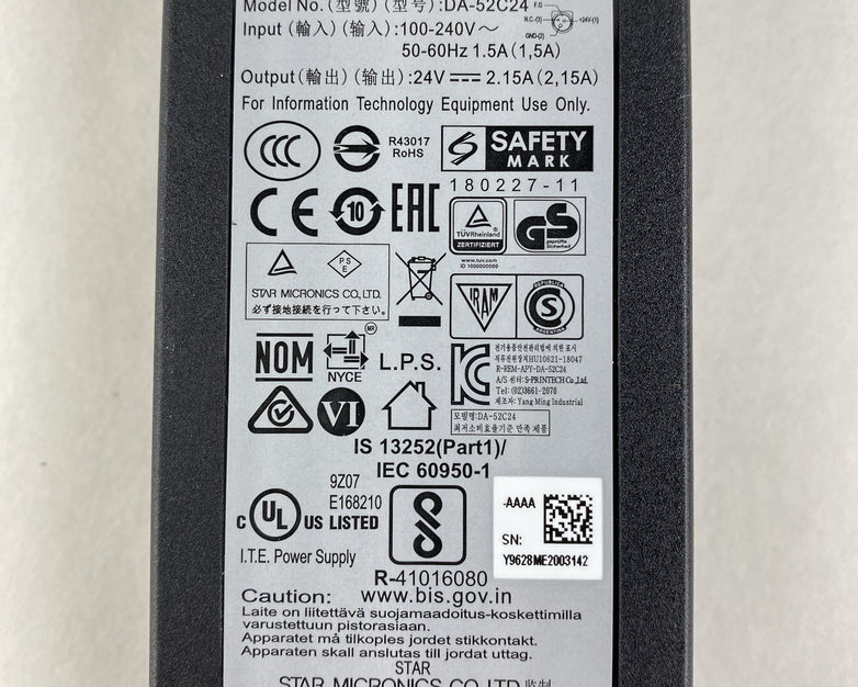 Star Micronics PS60A-24C 24V 2.15A AC Adapter (Lot of 15)