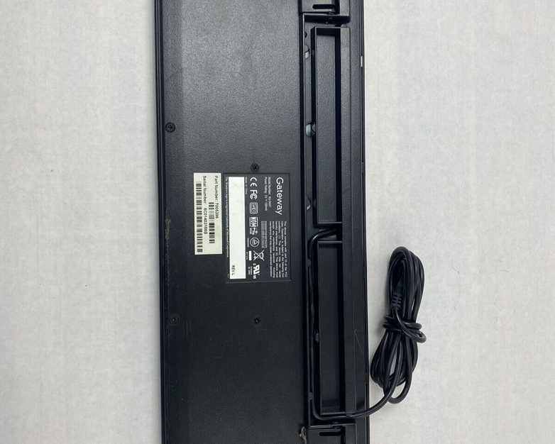 Black Gateway KU-0447 USB Wired PC Computer Keyboard Tested