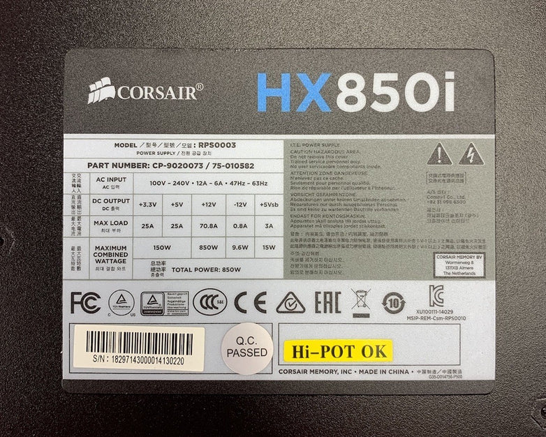Corsair HX850i RPS0003 850W Power Supply