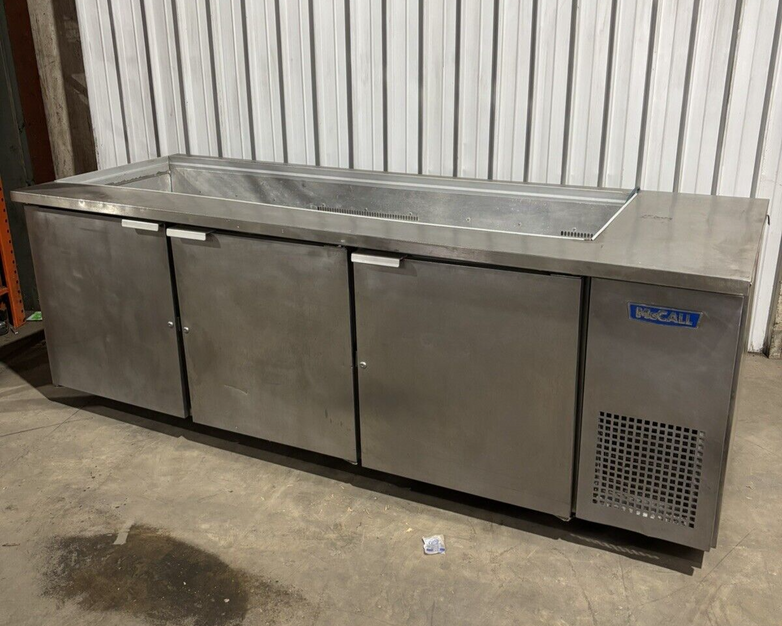 McCall STA-30-SS Restaurant 3 Door Prep Cooler w/ Salad Bar Buffet Top