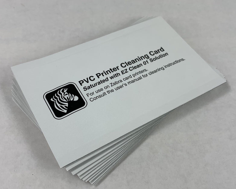 Zebra 800104-001 PVC Printer Cleaning Card for Zebra Card Printers (Lot of 13)