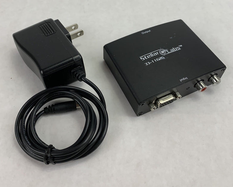 Stellar Labs 33-11625 VGA Video to HDMI Converter w/ AC Adapter
