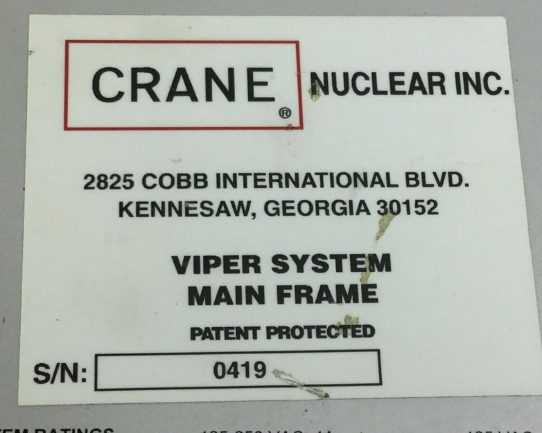 CRANE Nu Viper System Main Frame 0419