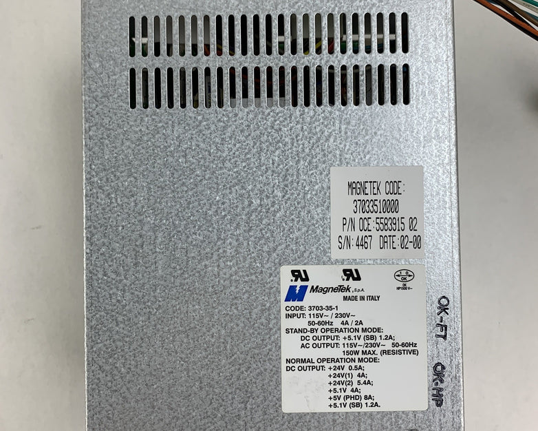 Oce 5583915 02 Magnetek 3703-35-1 230V Voltage Power Supply for OCE 9600