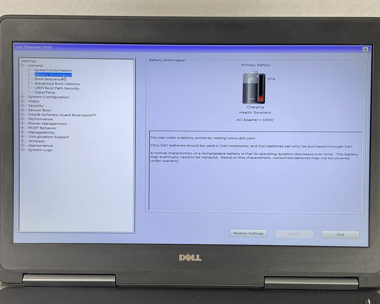 Dell Precision 7520 Intel Xeon E3-1505M v6 3.00 GHz 8 GB RAM 15.6" No HDD No OS