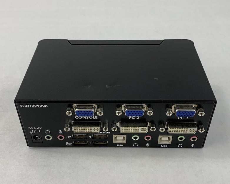 Startech Starview C4E1E7ZG37F 2 Port DVI VGA Dual Monitor USB KVM Switch