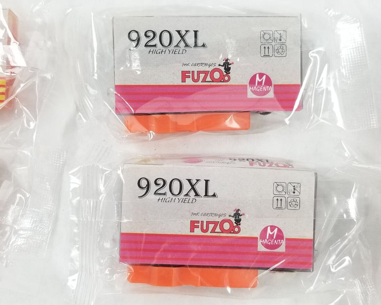 Fuzoo 2 Sets 920XL For OfficeJet 6000 6500 7000 7500 Plus 2 Black Cartridge