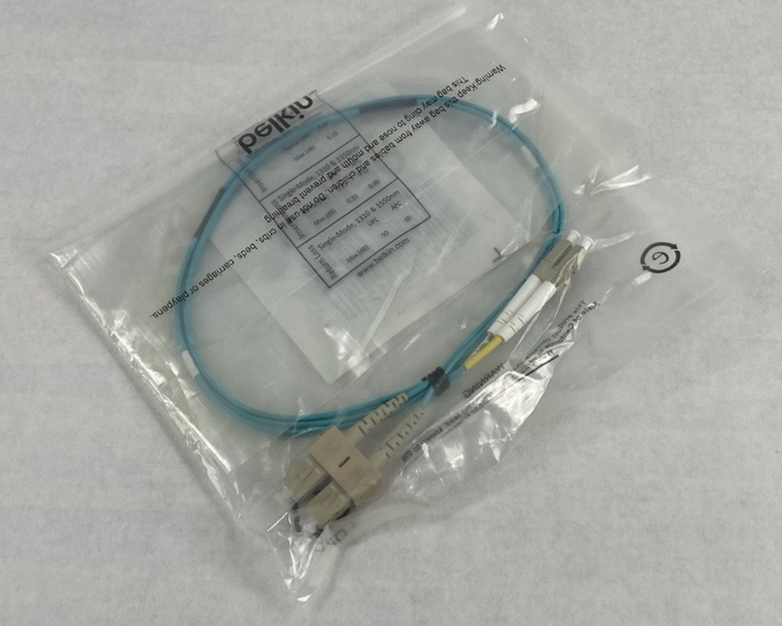 Belkin F2F402L7-01M-G LC to SC 1M LO Multimode Aqua 10Gb Fiber Optic Cable