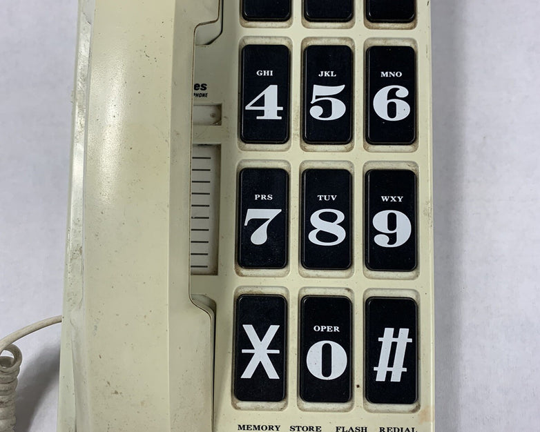 Vintage BELL EZ Button Big Button Corded Phone
