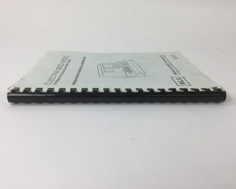 Medical Laboratory Operators Manual Addendum for Electra 900 and 900C