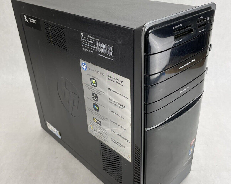 HP Pavilion 7-1010 MT AMD X4 645 3.1GHz 6GB RAM No HDD No OS