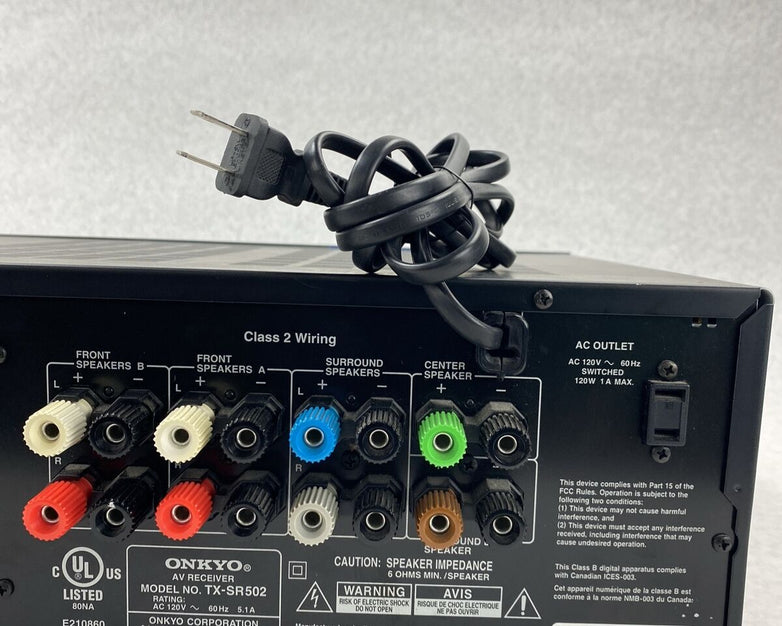 Onkyo TX-SR502 Home Theatre AV Receiver FOR PARTS SPARES REPAIRS NO SOUND