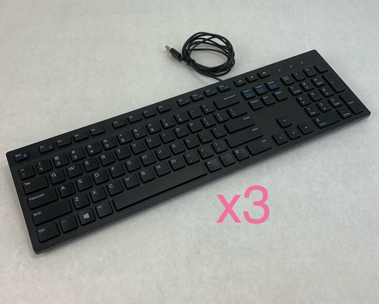 Dell KB216p Wired USB Keyboard (Lot of 3)