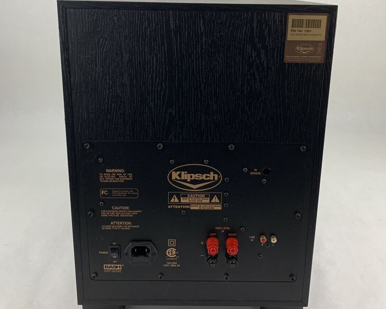 Klipsch RW-10D 120V Digitally Controlled Sub Woofer Tested No Rubber On Feet