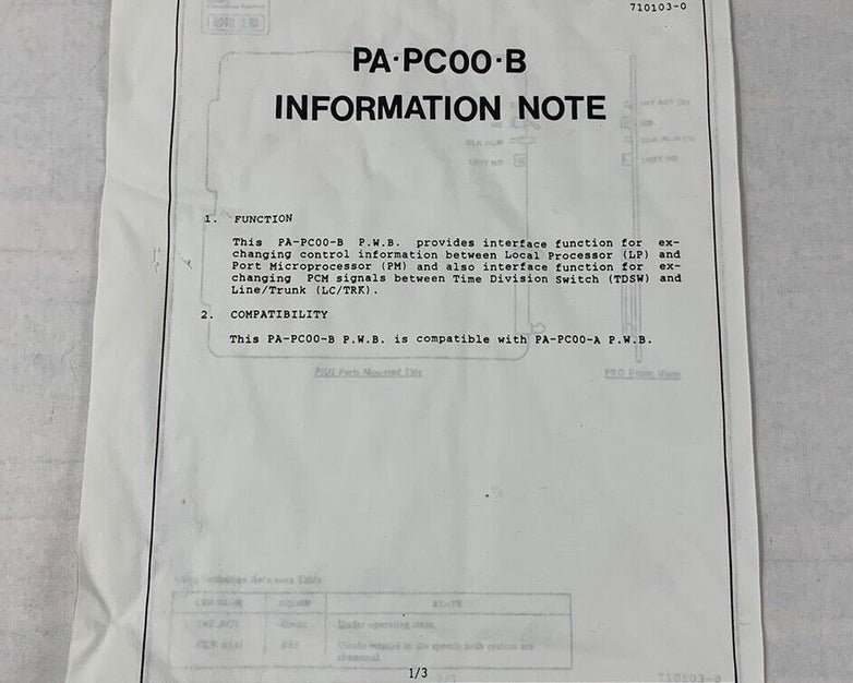 NEC PA-PC00-B Circuit Card