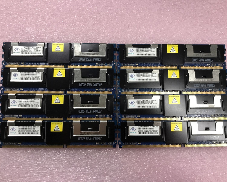Nanya 8GB Kit 8x1GB 2Rx4 PC2-5300F-555-11-B4 ECC Server RAM NT1GT72U8PB1BN-3C