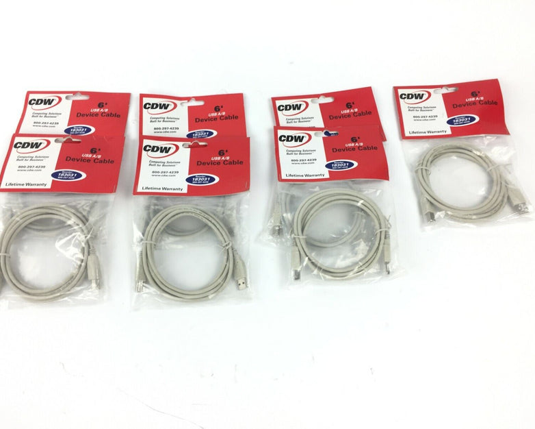 CDW 6' USB A/B Cable F3U133-06-CDW (Lot of 7)