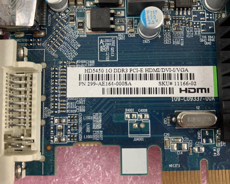 Sapphire 299-AE164-000SA AMD Radeon HD5450 1GB GDDR3 HDMI DVI VGA Low Profile