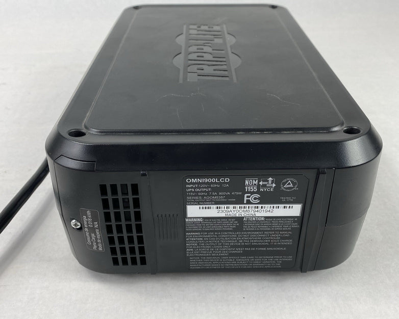 TrippLite OMNI900LCD 475W UPS Battery Backup No Battery Power Tested