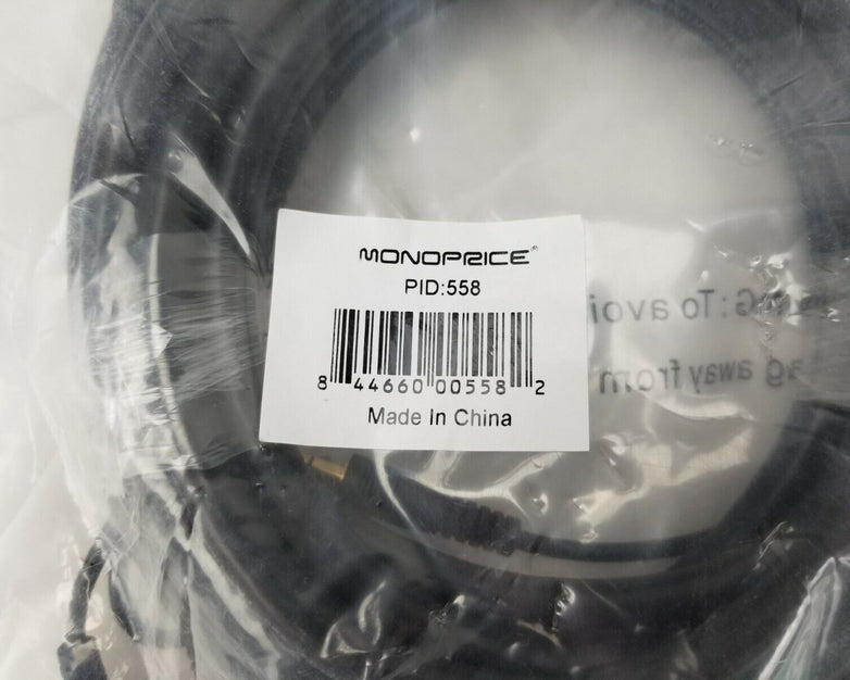 Monoprice 558 10ft Super VGA HD15 M/M CL2 Cable (Lot of 3)
