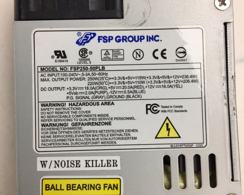 FSP Group FSP250-50PLB 9PA2509033 100-240V - 5-3A 50-60Hz Power Supply Tested