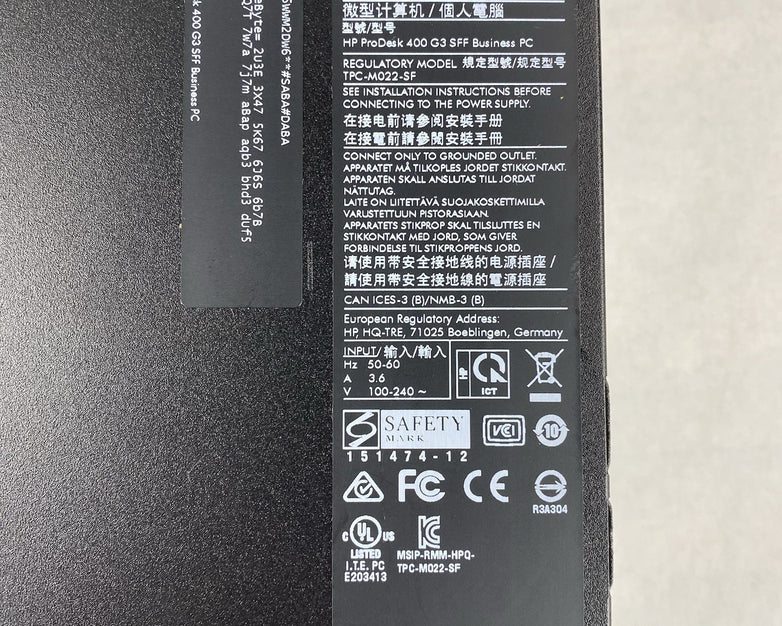 HP ProDesk 400 G3 SFF Intel Core i5-6500 3.20GHz 8GB RAM No HDD No OS