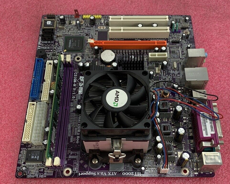 ECS C510M-M Motherboard AMD Athlon 64 x2 2GHz 2GB RAM w/Shield