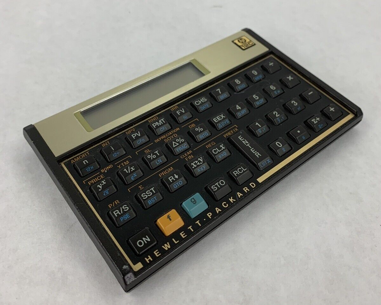 Vintage HP 12C Platinum Handheld 120 Built-In Functions Financial Calculator
