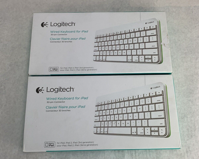 Lot of 2 Logitech Wired Keyboard for iPad