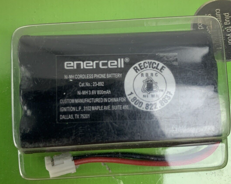 Enercell Cordless Phone Battery 800mAh 3.6 V Ni-MH 23-892 Radio Shack New