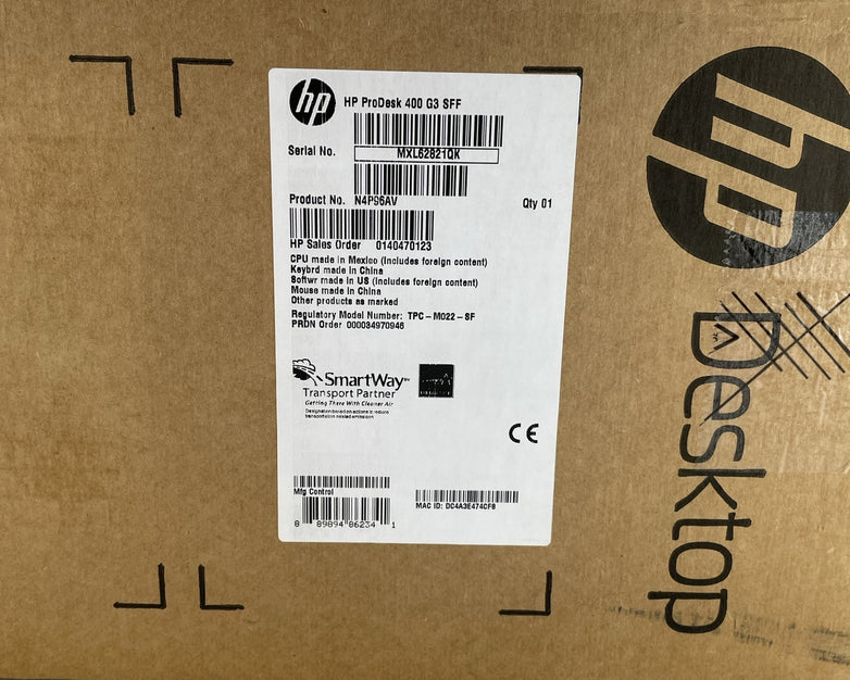 HP ProDesk 400 G3 SFF Intel Core i5-6500 3.2GHz 4GB RAM No HDD No OS Open Box