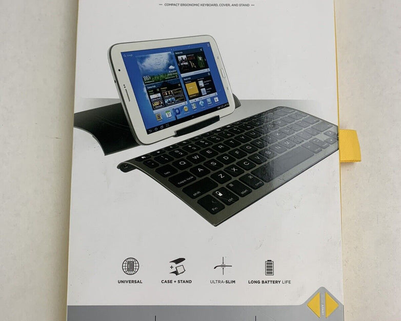 Zagg Keys Universal Compact Ergonomic Keyboard, Cover and Stand