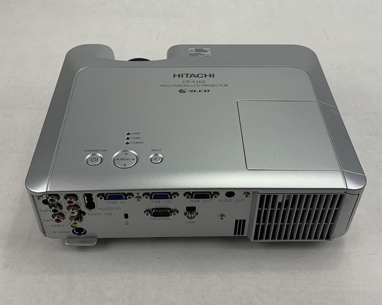 Hitachi CP-X260LCD Projector 3417 Lamp Hours