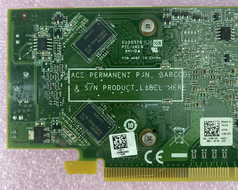 AMD 109-C55357-00 AMD RADEON R5 240 DP DVI PCIe Full Profile GPU Dell 07W12P
