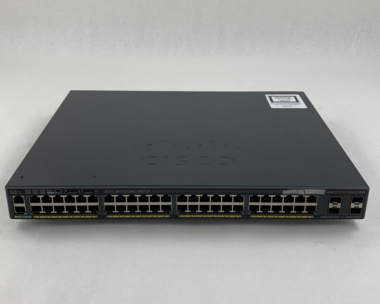 Cisco WS-C2960X-48FPS-LV05 48Port POE+ Switch Tested W/C2960X-STACK No OS