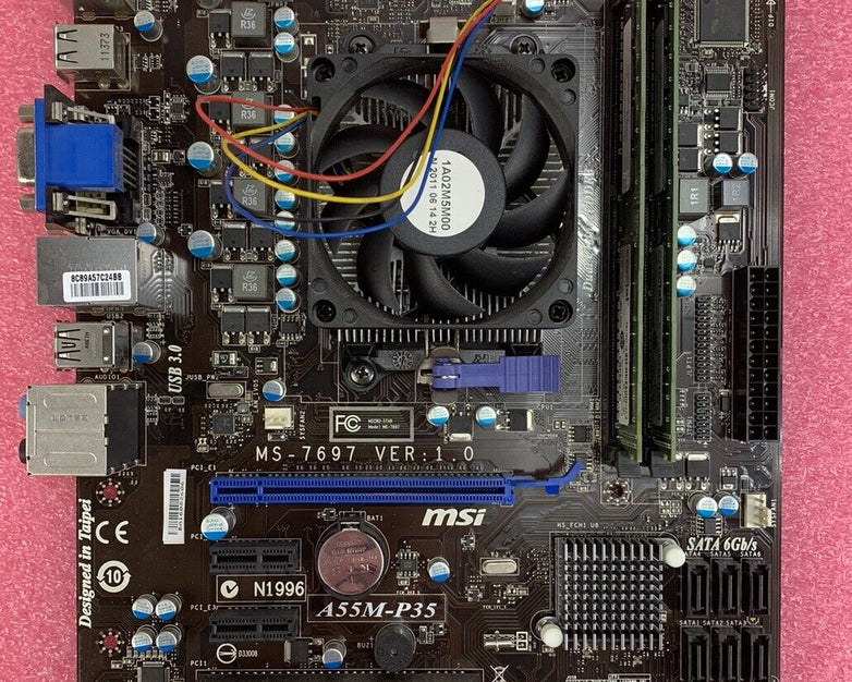 MSI MS-7697 Motherboard AMD A6-3500 2.1GHz 4GB RAM w/ Shield
