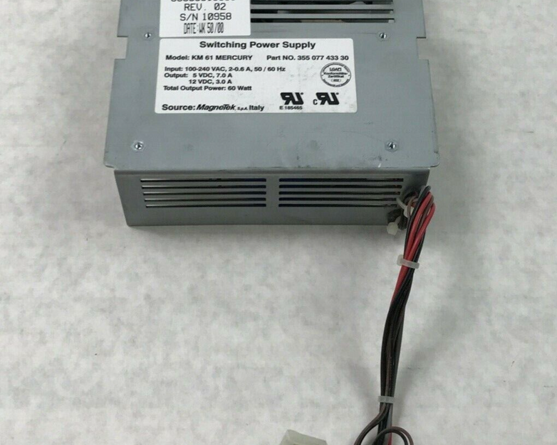 KM 61 Mercury 355-077-433-30 Switching Power Supply 60Hz 60W 240VAC 7A