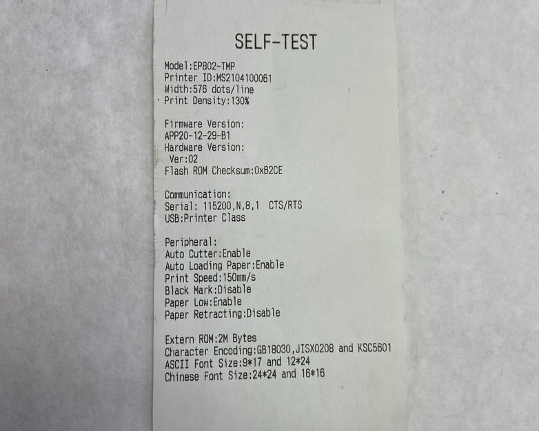 Eurocoin EP802-TMP High Speed Thermal Printer With Cutter/Presenter - Tested