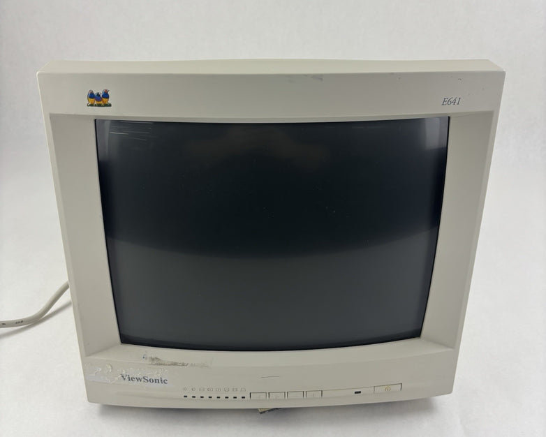 ViewSonic E641 14" VGA Color CRT Computer Monitor Dim No Stand Retro Gaming