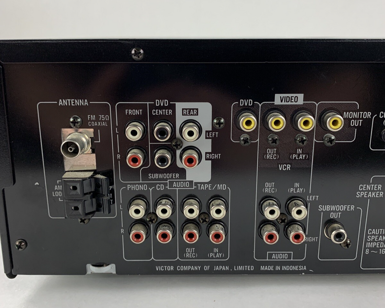 JVC RX-558V Audio Receiver Black Tested Vintage No Remote