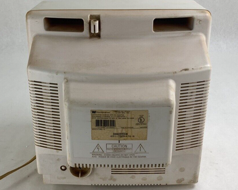 White Westinghouse WT-1305 13" CRT TV Retro Gaming Tested No Remote