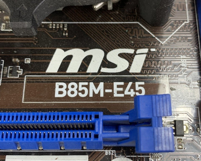 MSI B85M-E45 MS-7818 Motherboard Intel Core i5-4570s 2.9GHz No RAM w/ Shield