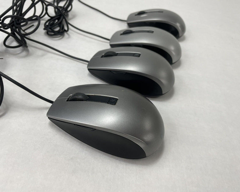 Dell MOCZUL USB Wired Black Laser Scroll Mouse with 6 Buttons Lot of 4