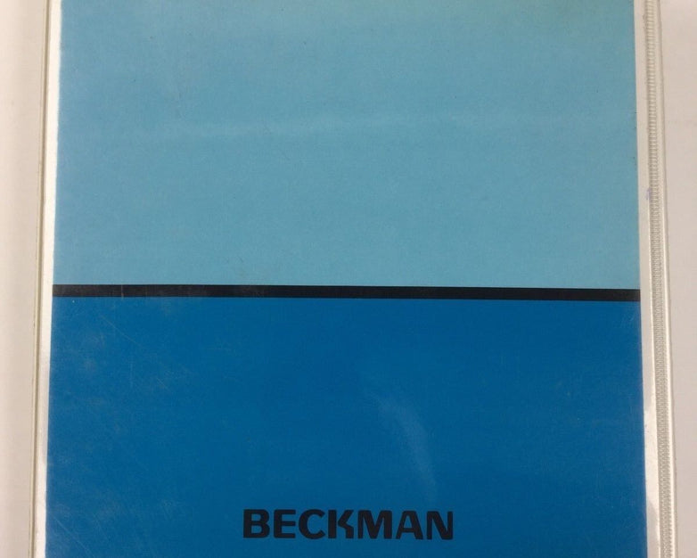 Beckman Appraise Data Network Patient Chartable Report Program Manual